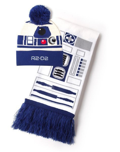 Czapka zimowa i szalik Star Wars-R2-D2