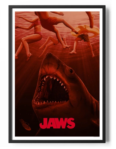 Plakat Jaws Szczęki - Red Water