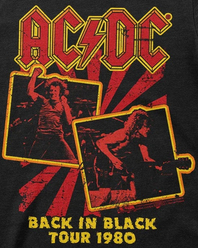 Koszulka męska AC/DC - Back In Black Tour 1980