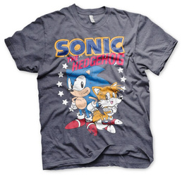 Koszulka męska Sonic & Tails grafitowa