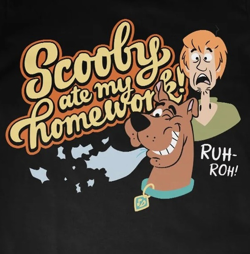 Koszulka dziecięca Scooby Doo - Scooby Ate My Homework