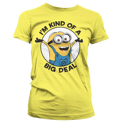 Koszulka damska Minionki - I'm Kind Of A Big Deal żółta