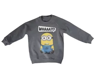 Bluza dziecięca Minionki - Whaaa?!? Grafitowa