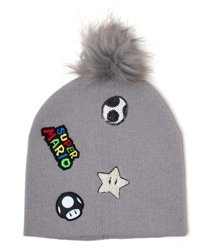 Czapka zimowa Nintendo - Super Mario z pomponem