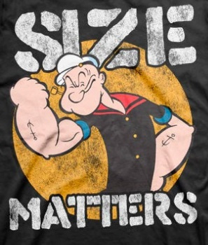 Koszulka męska Marynarz Popeye - Size Matters
