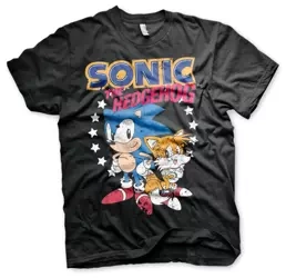Koszulka męska Sonic & Tails czarna