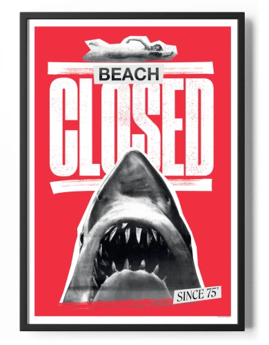 Plakat Jaws Szczęki - Beach Closed