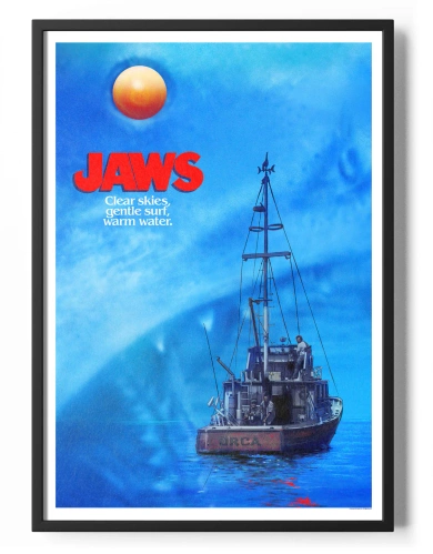 Plakat Jaws Szczęki - Clear Skies, Gentle Surf