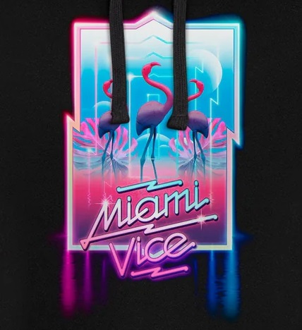 Bluza z kapturem Miami Vice - Neon