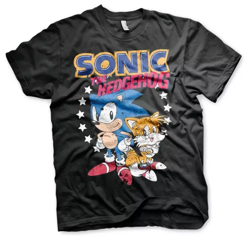 Koszulka męska Sonic & Tails czarna