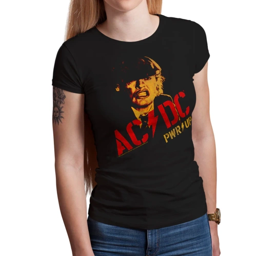 Koszulka damska AC/DC - Angus Young PWR-UP